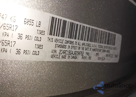 2018 Chrysler Pacifica Touring L from USA, damaged, VIN 2C4RC1BG4JR294752